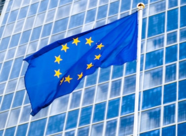 EU-flaggan framför parlamentet