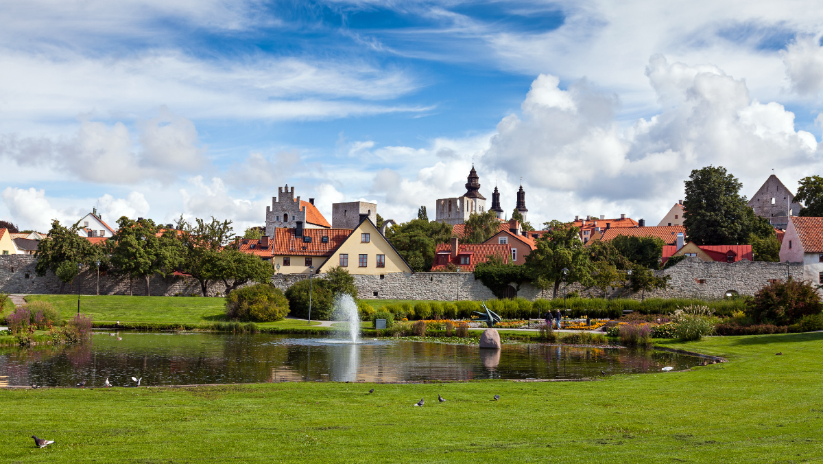 En park i Visby